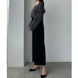 Louere シャギーショートニット＋セミフレアキャミワンピースSET | Louere | 詳細画像2 