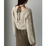 Louere シャギーショートニット＋セミフレアキャミワンピースSET | Louere | 詳細画像24 