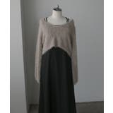 Louere シャギーショートニット＋セミフレアキャミワンピースSET | Louere | 詳細画像34 