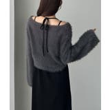 Louere シャギーショートニット＋セミフレアキャミワンピースSET | Louere | 詳細画像4 