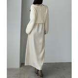 Louere シャギーショートニット＋セミフレアキャミワンピースSET | Louere | 詳細画像9 