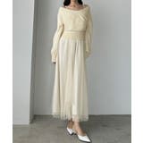 Louere カシュクールニット+ラッフルチュールキャミワンピースSET | Louere | 詳細画像11