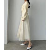 Louere カシュクールニット+ラッフルチュールキャミワンピースSET | Louere | 詳細画像12