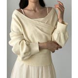 Louere カシュクールニット+ラッフルチュールキャミワンピースSET | Louere | 詳細画像14