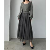 Louere カシュクールニット+ラッフルチュールキャミワンピースSET | Louere | 詳細画像15