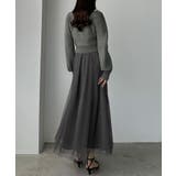 Louere カシュクールニット+ラッフルチュールキャミワンピースSET | Louere | 詳細画像18