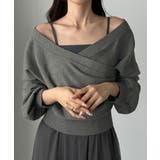 Louere カシュクールニット+ラッフルチュールキャミワンピースSET | Louere | 詳細画像19