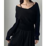 Louere カシュクールニット+ラッフルチュールキャミワンピースSET | Louere | 詳細画像4