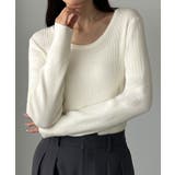 Louere 薄手前後2wayUネックリブニット | Louere | 詳細画像11