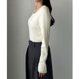 Louere 薄手前後2wayUネックリブニット | Louere | 詳細画像12