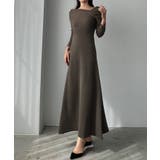 Louere アシメネックフレアニットワンピース | Louere | 詳細画像10 