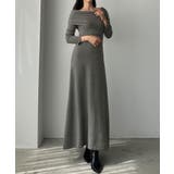 Louere アシメネックフレアニットワンピース | Louere | 詳細画像6 