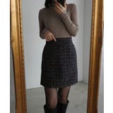 Louere ラメファンシーツイードミニスカート(インパン付き、ウール混) | Louere | 詳細画像18