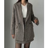 Louere ヘリンボーンテーラードジャケット+ミニスカートSET | Louere | 詳細画像17