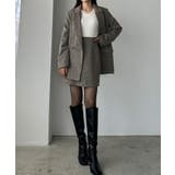 Louere ヘリンボーンテーラードジャケット+ミニスカートSET | Louere | 詳細画像21