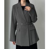 Louere ベルト付きウエストシェイプジャケット | Louere | 詳細画像12 