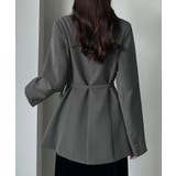 Louere ベルト付きウエストシェイプジャケット | Louere | 詳細画像13 