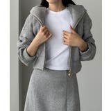 Louere 裏起毛スウェットショートパーカー+スリットマーメイドスカートSET | Louere | 詳細画像12 