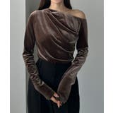 Louere ワンショルドレープベロアトップス | Louere | 詳細画像12 