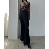 Louere ワンショルドレープベロアトップス | Louere | 詳細画像13 