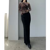 Louere ワンショルドレープベロアトップス | Louere | 詳細画像14 