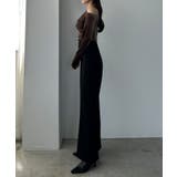 Louere ワンショルドレープベロアトップス | Louere | 詳細画像15 