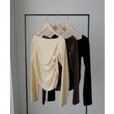 Louere ワンショルドレープベロアトップス | Louere | 詳細画像16 