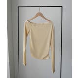 Louere ワンショルドレープベロアトップス | Louere | 詳細画像18 