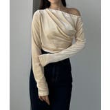 Louere ワンショルドレープベロアトップス | Louere | 詳細画像6 