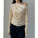 Louere ワンショルドレープベロアトップス | Louere | 詳細画像7 