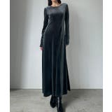 Louere 前後2wayベロアセミフレアワンピース(薄手、裏地無し) | Louere | 詳細画像13