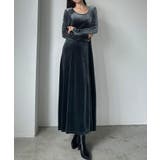 Louere 前後2wayベロアセミフレアワンピース(薄手、裏地無し) | Louere | 詳細画像16