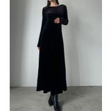 Louere 前後2wayベロアセミフレアワンピース(薄手、裏地無し) | Louere | 詳細画像4