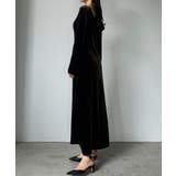 Louere 前後2wayベロアセミフレアワンピース(薄手、裏地無し) | Louere | 詳細画像9