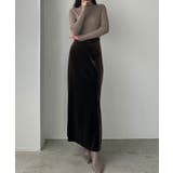 Louere ハイウエストべロアナロースカート | Louere | 詳細画像7 