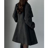 Louere ミドル丈ウエストシェイプフレアコート | Louere | 詳細画像13