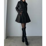 Louere ミドル丈ウエストシェイプフレアコート | Louere | 詳細画像15