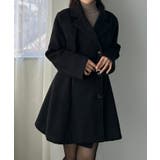 Louere ミドル丈ウエストシェイプフレアコート | Louere | 詳細画像4