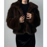 ブラウン | Louere 2wayカラーフェイクファーショートコート | Louere