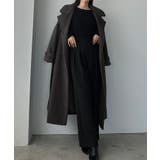 Louere 2wayハイネックウールライクウエストシェイプフレアコート | Louere | 詳細画像18