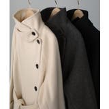 Louere 2wayハイネックウールライクウエストシェイプフレアコート | Louere | 詳細画像24