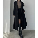 Louere 2wayハイネックウールライクウエストシェイプフレアコート | Louere | 詳細画像5
