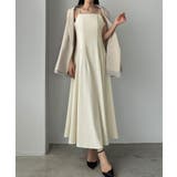 アイボリー | Louere ダブルストラップフレアキャミワンピース | Louere