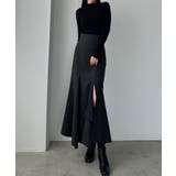 ダークグレー | Louere ウォームイレヘム深スリットハイウエストマーメイドスカート | Louere