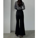 Louere バックスリットフレアパンツ(薄手) | Louere | 詳細画像14
