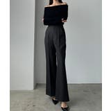 Louere バックスリットフレアパンツ(薄手) | Louere | 詳細画像2