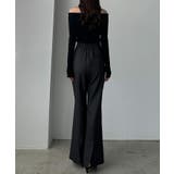 Louere バックスリットフレアパンツ(薄手) | Louere | 詳細画像3