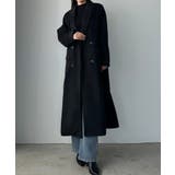 ブラック | Louere シャギーバックマーメイドチェスターコート | Louere