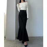 ブラック | Louere ウエストベルトマーメイドスカート(通年素材) | Louere