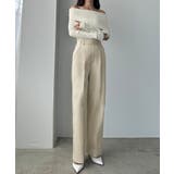 アイボリー | Louere ベルトデザインパンツ | Louere